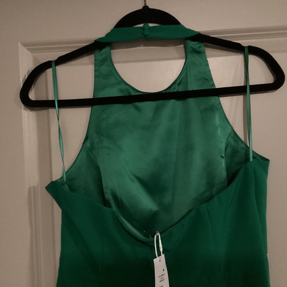 Jewel Badgley Mischka Draped Halter Neck Asymmetric Cocktail Dress, size 8 - Picture 10 of 16